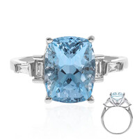 Bague en or et Aigue-Marine du Brésil AAA (CIRARI)