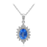 Collier en argent et Topaze Bleue Indigo