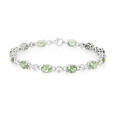 Bracelet en argent et Apatite de Russie