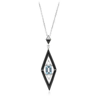 Collier en or et Aigue-Marine du Brésil AAA (CIRARI)
