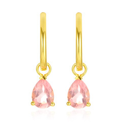 Boucles d'oreilles en argent et Quartz rose