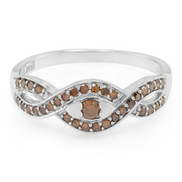 Bague en argent et Diamant fantaisie