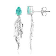 Boucles d'oreilles en argent et Emeraude de Colombie (SAELOCANA)