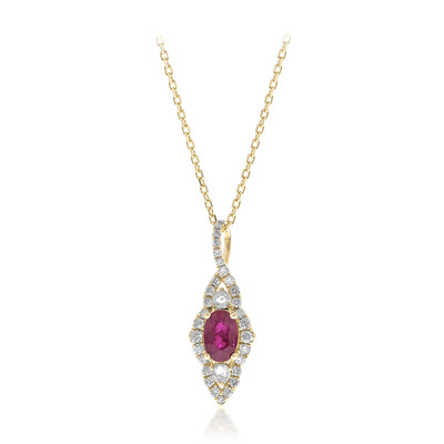 Collier en or et Rubis AAA du Mozambique (CIRARI)