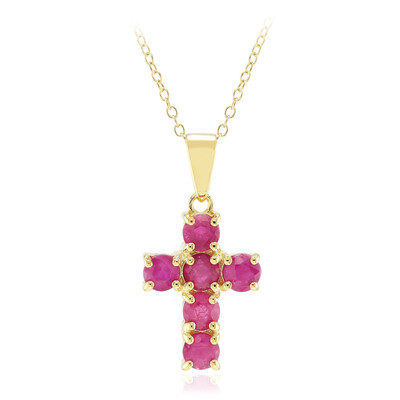 Collier en argent et Rubis de Birmanie