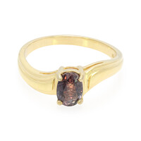 Bague en argent et Saphir à couleur changeante non chauffé