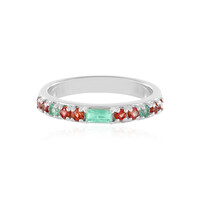 Bague en argent et Emeraude de Russie