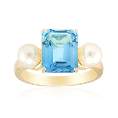 Bague en or et Topaze de Marambaia (Michelle Albala)