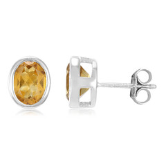 Boucles d'oreilles en argent et Citrine