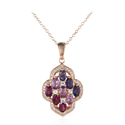 Collier en argent et Grenat Rhodolite