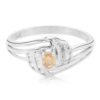 Bague en argent et Saphir Padparadscha