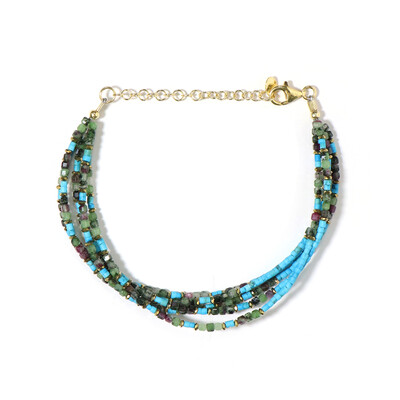 Bracelet en argent et Rubis Zoïsite (Riya)