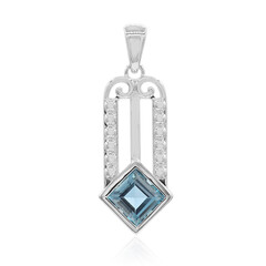 Pendentif en argent et Topaze bleu de Londres (VIENNA 1903)