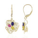 Boucles d'oreilles en or et Saphir jaune de Madagascar (Ornaments by de Melo)