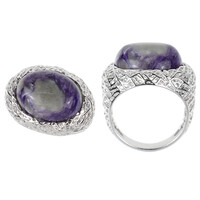 Bague en argent et Charoïte