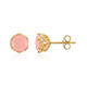 Boucles d'oreilles en argent et Quartz rose pastel