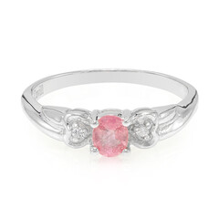 Bague en argent et Saphir Padparadscha
