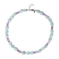 Collier en argent et Aigue-marine