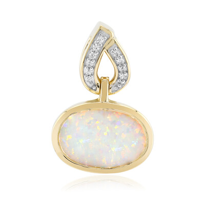 Pendentif en or et Opale blanche du Brésil