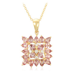 Collier en or et Saphir Padparadscha non chauffé (AMAYANI)