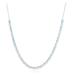 Collier en argent et Topaze bleu ciel