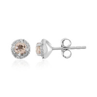 Boucles d'oreilles en argent et Morganite