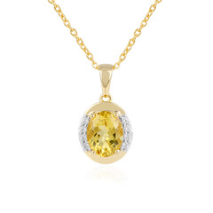 Collier en argent et Béryl jaune