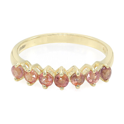 Bague en or et Saphir Padparadscha non chauffé