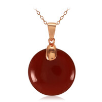 Collier en argent et Calcédoine rouge