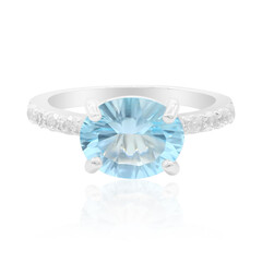 Bague en argent et Topaze bleu ciel