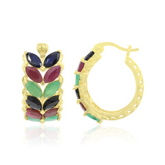 Boucles d'oreilles en argent et Saphir bleu