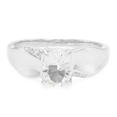 Bague en argent et Pétalite