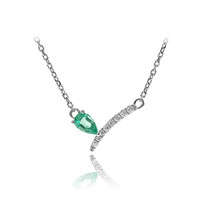 Collier en or et Emeraude de Zambie AAA (CIRARI)