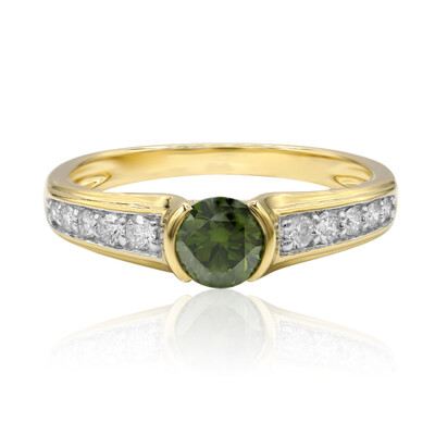 Bague en or et Diamant VS1 vert (Annette)