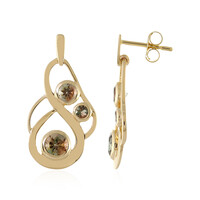 Boucles d'oreilles en or et Pierre du Soleil de l’Orégon