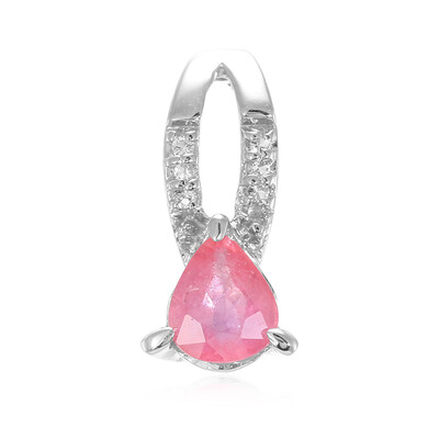 Pendentif en argent et Saphir Padparadscha