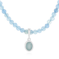 Collier en argent et Aigue-marine