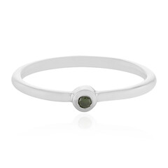 Bague en argent et Diamant vert
