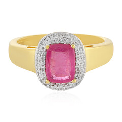 Bague en argent et Saphir rose de Madagascar