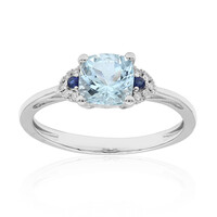 Bague en or et Aigue-Marine du Brésil AAA