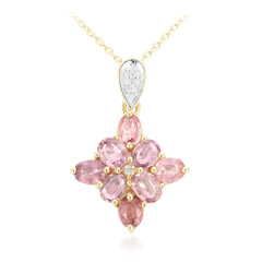 Collier en or et Saphir Padparadscha non chauffé (AMAYANI)