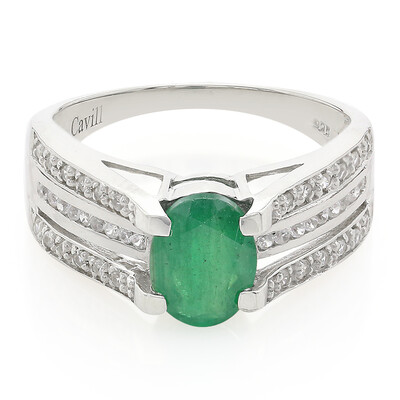Bague en argent et Emeraude de Bahia