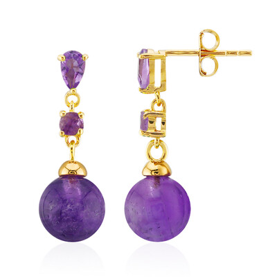 Boucles d'oreilles en argent et Améthyste