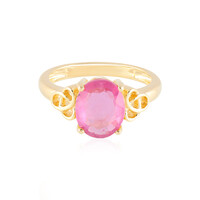 Bague en argent et Saphir rose de Madagascar
