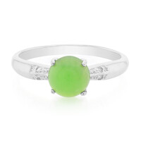 Bague en argent et Chrysoprase impériale