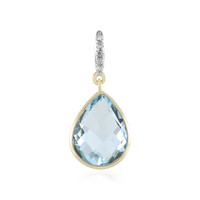 Pendentif en or et Topaze bleu ciel