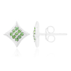 Boucles d'oreilles en argent et Grenat Tsavorite