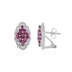 Boucles d'oreilles en argent et Grenat Rhodolite