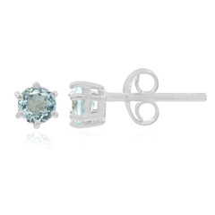 Boucles d'oreilles en argent et Topaze bleu ciel