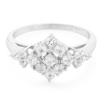 Bague en argent et Topaze blanche